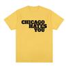 Chicago Hates You Same Style T-shirt Men Fashion Hip Hop Oversized T Shirt Casual Cotton Short Sleeve T-shirts