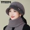Faux Rabbit Fur Hat Women's Autumn and Winter Thickened Warm Knitted Wool Hat Mother Basin Hat