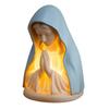 Virgin Mary Night Light Resin Praying Virgin Table Lamp Blessed Mother In Blue Veil Bedside Light Catholic Home Decoration