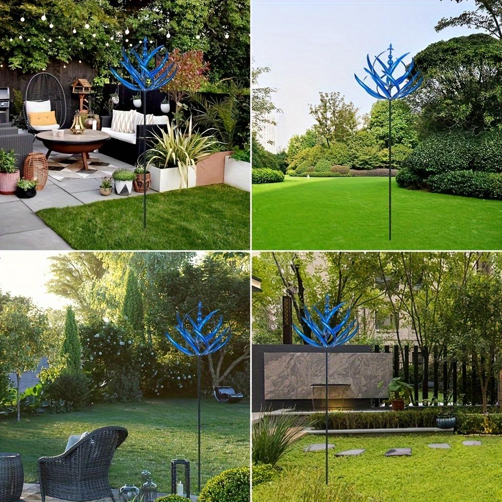 Harlow Wind Spinner, металлическая ветряная мельница, 3D ветровая кинетическая скульптура, газонная металлическая ветровая солнечная вертушка, декор для двора и сада