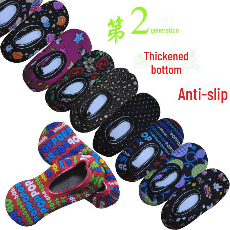 Нескользящие детские носки с мультяшным принтом: Бархат, Раннее образование, Йога, Осень и зима