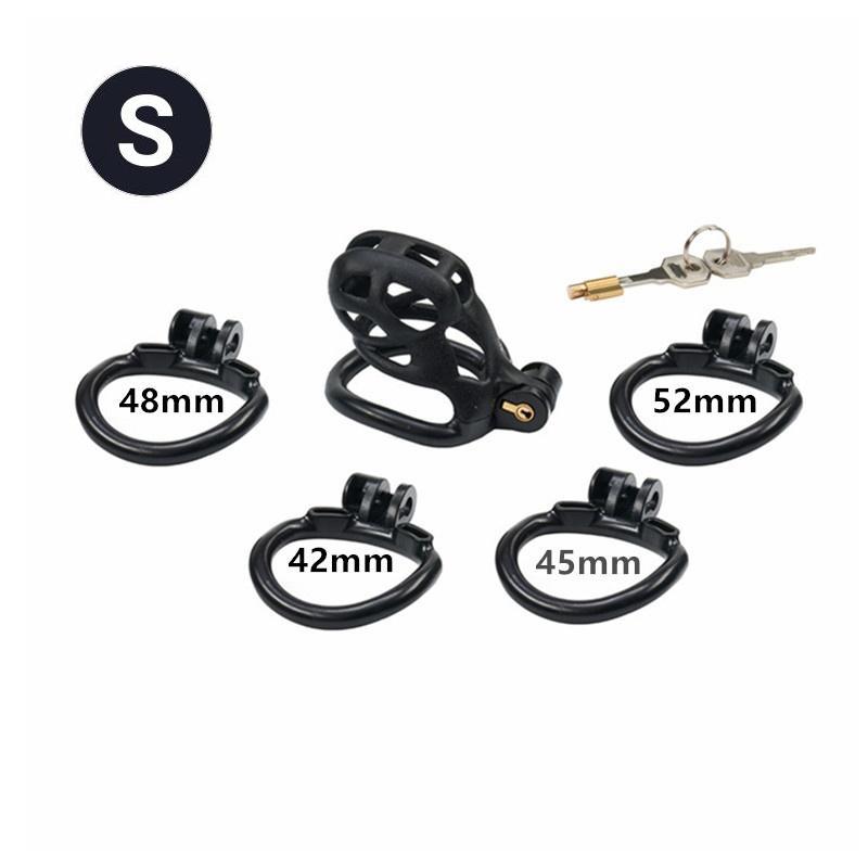 Мужской замок целомудрия целомудренный сосуд черный свет ПВХ пенис кольцо защелкивающееся кольцо многоразмерная клетка SM секс-игрушки BDSM