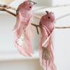1 Pair Realistic Christmas Birds Ornament Glitter Christmas Tree Decoration  Home Xmas Decor