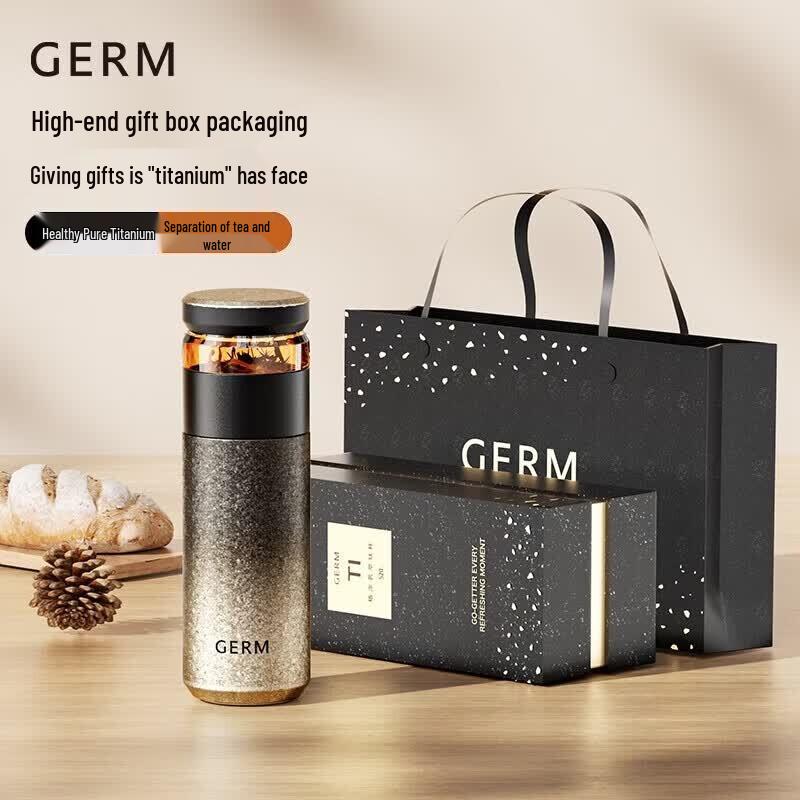 Germ Бутылка-термос с ситечком для чая из чистого титана