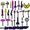 Minecraft My Complete Set Of World Minifigure Weapon Pack Annoying Villagers Diamond Sword Trident Boy Assembly Building Blocks Toy