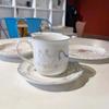 1set Swan Ceramic Coffee Cup and Saucer Set Afternoon Tea Tableware Mug Dessert Plate Kitchen Mug Ceramic Cup Spoon-Free