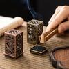 1 Pc Alloy Censer Incense Holder Square Vertical Incense Burner Indoor Aromatherapy Home Ornament Chinese Incense Burners