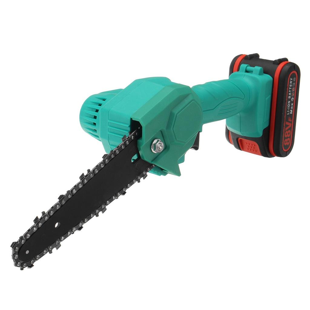 88 В 6 дюймов Мини Электрическая Цепная Пила Обрезка Цепная Пила С 2 шт. Литиевой Батареей Деревообработка Обрезка Одноручный Садовый Инструмент 3000 Вт