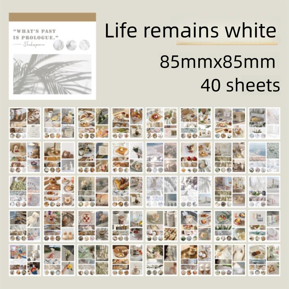 40pcs DIY Scrapbooking Aesthetic Decor Stickers INS Journal Supplies New Washi Paper Diary Album