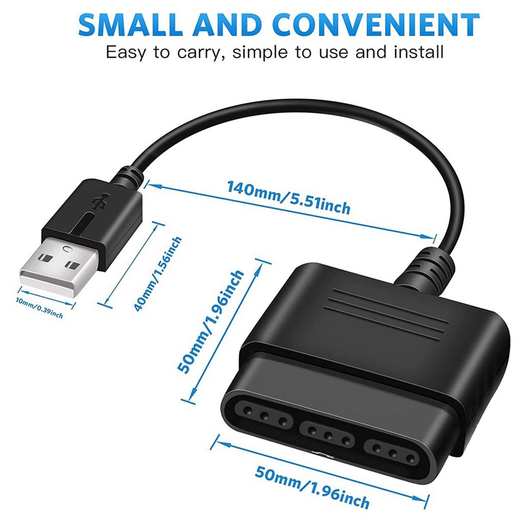 Для PS1/PS2 Dual-shock Joypad GamePad to PS3 PC USB Games Controller адаптер-конвертер кабель без драйвера ABS-материал