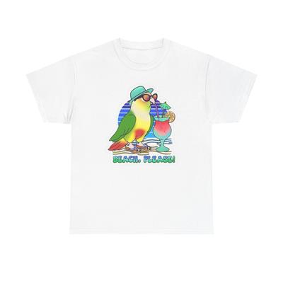 Parrothead Beach Please Buffett Graphic T-Shirt Mens Womens Tees Top Unisex Heavy Cotton Tee NEW