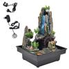 Resin Desktop Fountain Indoor Waterfall Fountain Desk Rockery Decoratopns with Atomizer for Home