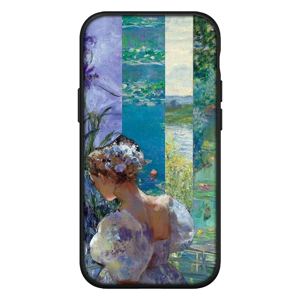 Чехол для iPhone 17 16 15 Xiaomi Poco Redmi Note 14 13 12 11 Pro Max Samsung Galaxy S25 S24 OPPO Huawei Клод Моне Водяные лилии Кот Узор Чехол для телефона