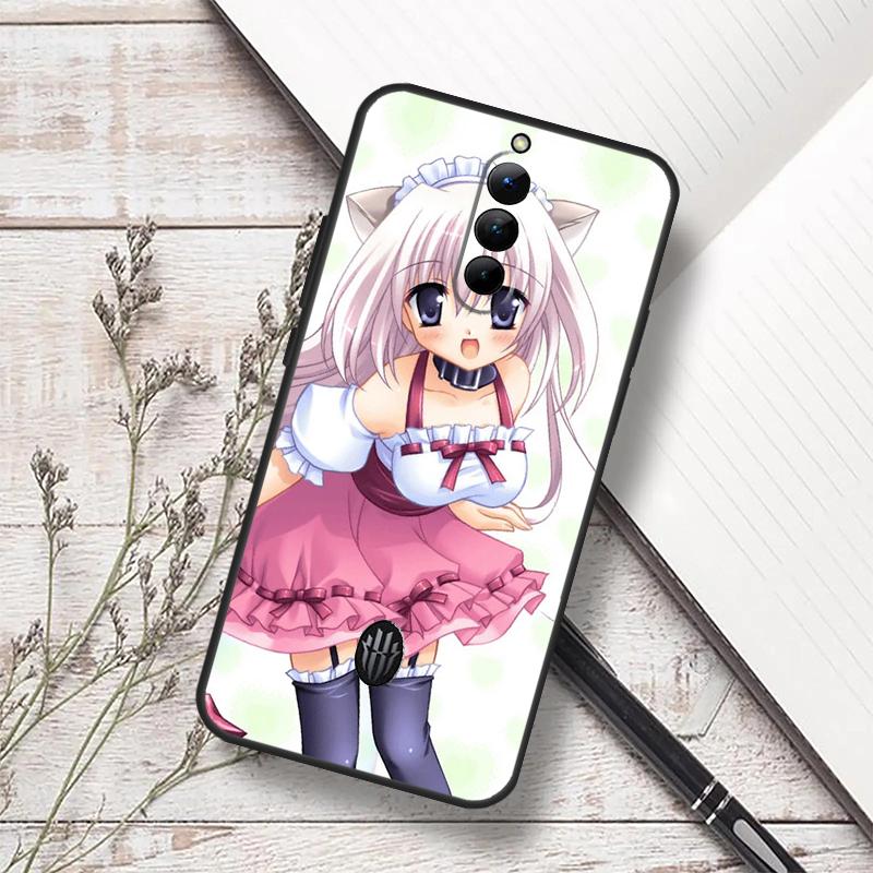 Чехол-девушка-кошка для Anime для ZTE Nubia Red Magic 10 Air 6S 7S 7 Pro RedMagic 10S 9S 8S 8 9 10 11 Pro Plus Funda