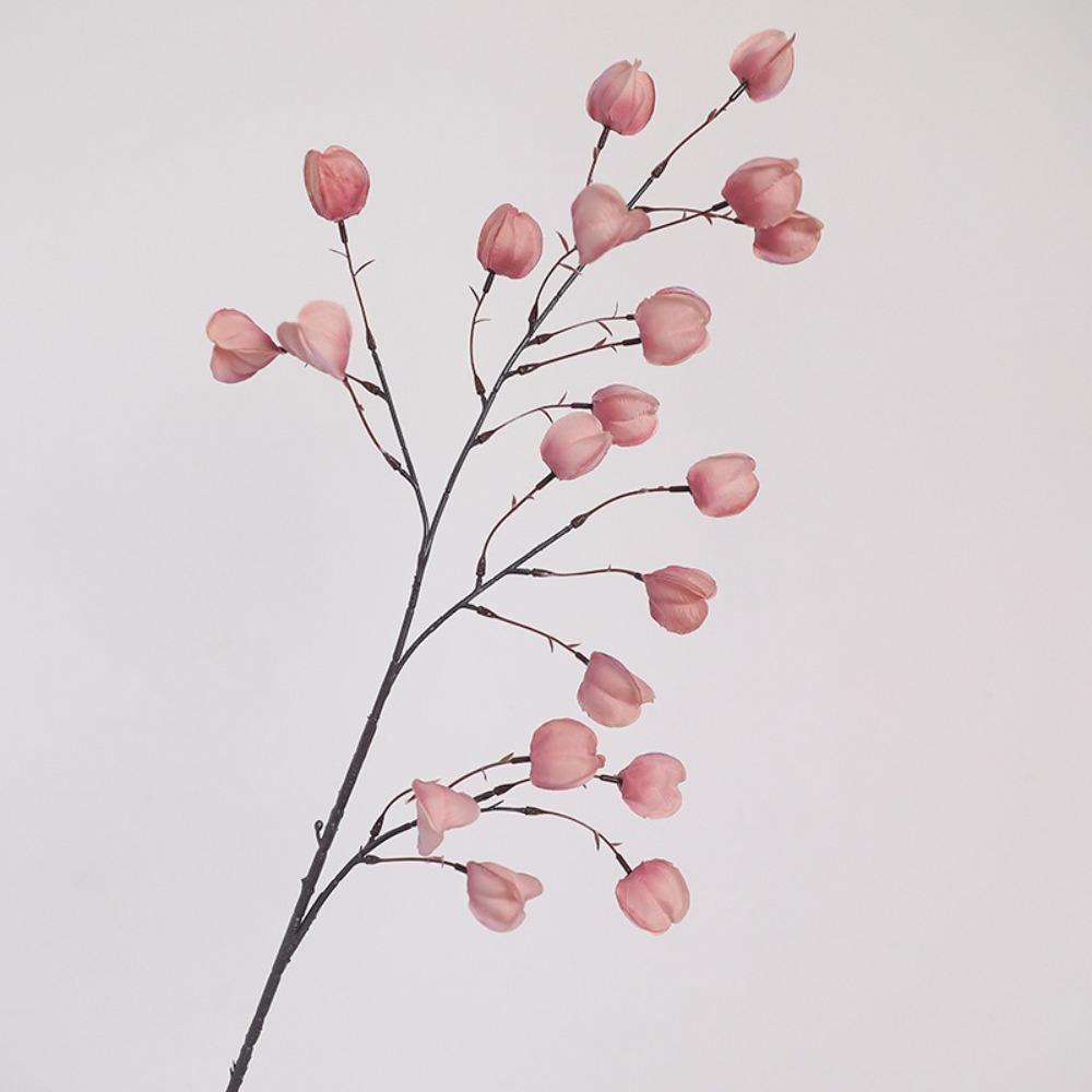 Long Branches Artificial Lantern Fruits Plastic Realistic Lantern Flower Branch Handmade Fake Flower Bouquets Photo Props