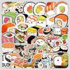 50 Cute Fresh Style Sushi Notebook Suitcase Water Cup Doodle Decoration Stickers