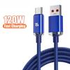 120W 6A Fast Charging Charger Cable Usb Type C Cable for iPhone 15 16 Pro Max  Honor Xiaomi Mobile Phone Charger Data Cord