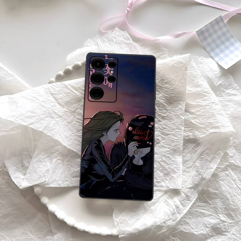 Чехол для телефона Аниме Слезы на увядшем цветке для Samsung S 24 Fe 25 Ultra Plus 20 Lite 21 30 22 23 24 22 Ultra 5G Fundas