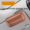 Car Sun Visor Glasses Case Clip Sunglasses Storage Bag with Mobile Phone Space Document & Receipts Organizer for Vehicle
