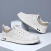 Designer Brand Men's Genuine Leather Casual Shoes Thick Soled Wear-resistant Oxford Shoes Simple Beige Men's Sports Shoes