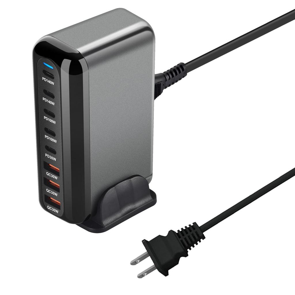 600 Вт GaN зарядный концентратор Multi Ports QC PD USB C быстрая зарядная станция адаптер совместим с iPhone 16/15/14 iPad MacBook ноутбук
