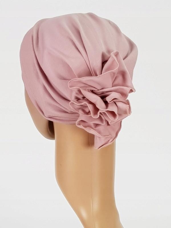 Luba Turban Powder Pink Ruffled Hat Without Pattern Even After Chemotherapy