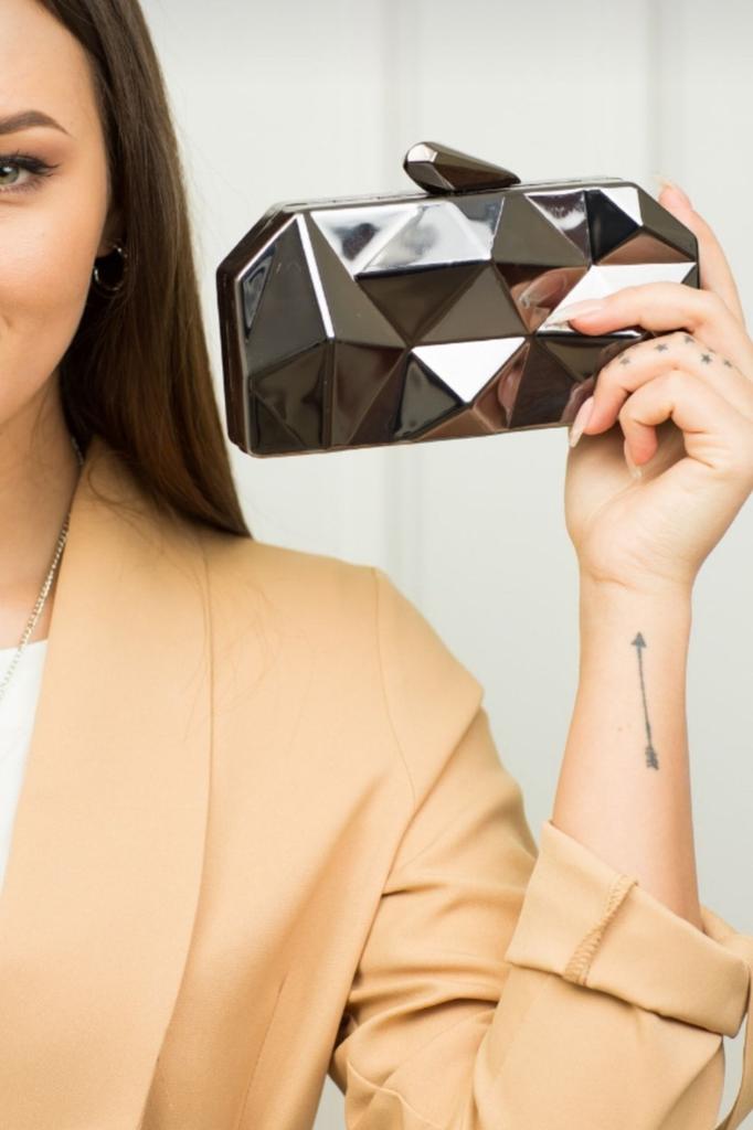 Women's Stylish and Useful Evening Dress Bag Women's Gold Metal Evening Dress Bag