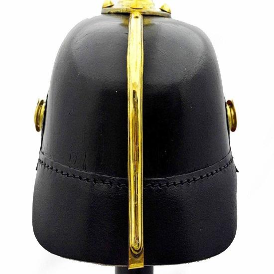 Черный немецкий шлем с латунными вставками прусский имперский шлем PICKELHAUBE