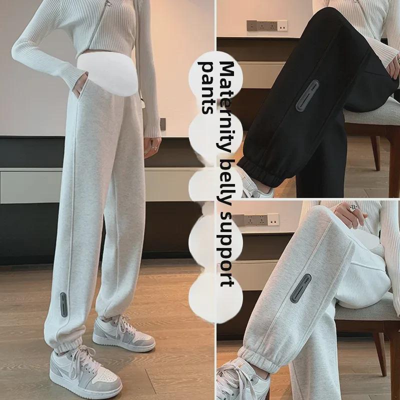 Мягкие леггинсы для беременных из овчины: Плотные, бархатные, поддерживающие живот спортивные брюки