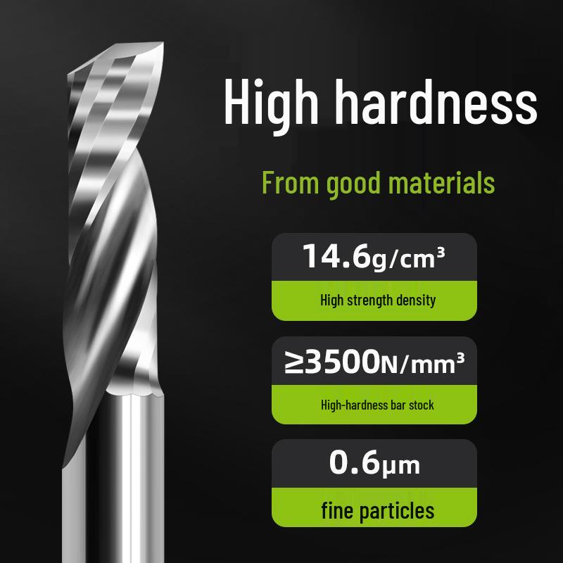 Фреза спиральная однозаходная из вольфрамовой стали 60°, 3,175 мм, для алюминия, акрила, ПВХ-пластика, гравировальный станок, режущая головка 4 мм/6 мм