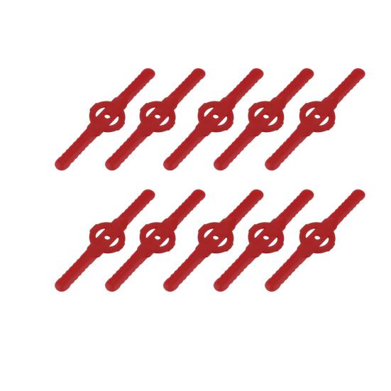 10 Pcs Grass Trimmer Blades Sharp Spinning Anti-deformed Labor Saving Thick Replacement Plastic Fast Cutting Grass Cutter Blades Strimmer Tools