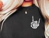 EMBROIDERED Skeleton Hand Cute Halloween Shirt, Halloween Embroidered Shirt, Comfort Colors Shirt, Vintage Fall Shirt for Women, Spooky Mama
