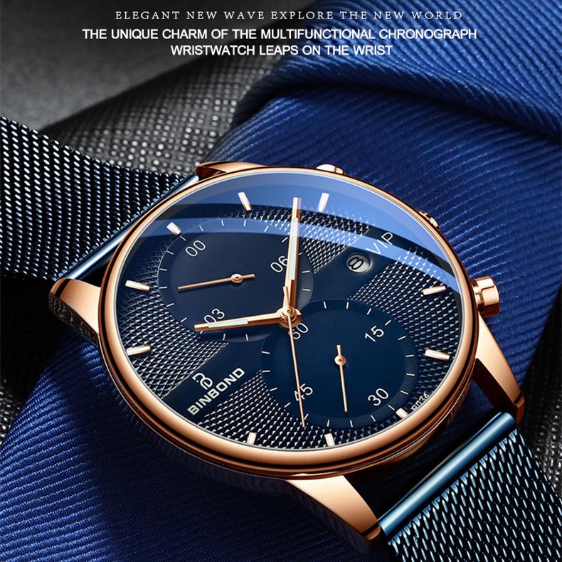 Новые роскошные мужские часы TOP Brand с коробкой B0158 Мужские кварцевые часы