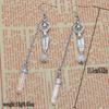 Angel Halo Goddess Chain Design With Natural Stone Decor Dangle Earrings Alloy Jewelry Elegant Style Reiki Energy Accessories