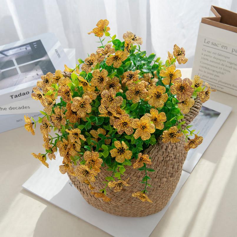 Искусственные пластиковые цветы вишни шелковые ромашки рождественские украшения ваза для дома сада вечеринки свадьбы искусственные растения эвкалипта