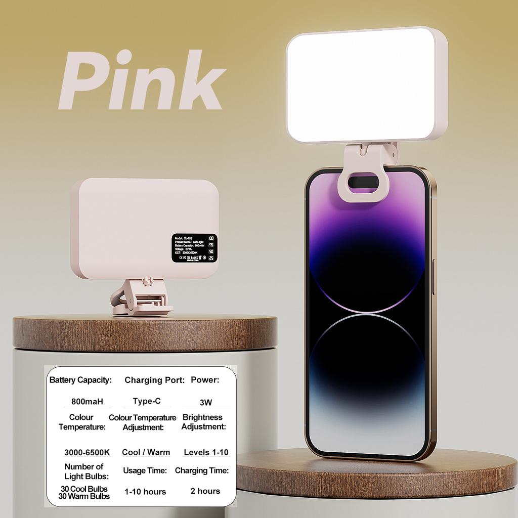 Mobile Phone Fill Light Rechargeable RGB LED Straight Pocket Video Photography Lighting On For Mobile Phone Make Up Fill Light