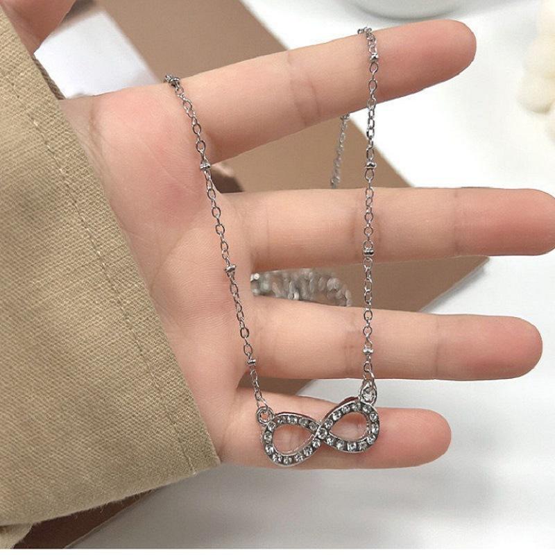 Простая подвеска с 8 иероглифами Удачи Аксессуары Женская Мода Универсальный Дизайн Личности Высококлассное Ощущение Цепочка на Ключицы