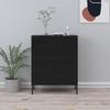 VidaXL Commode Black 80x35x101.5 Cm Steel