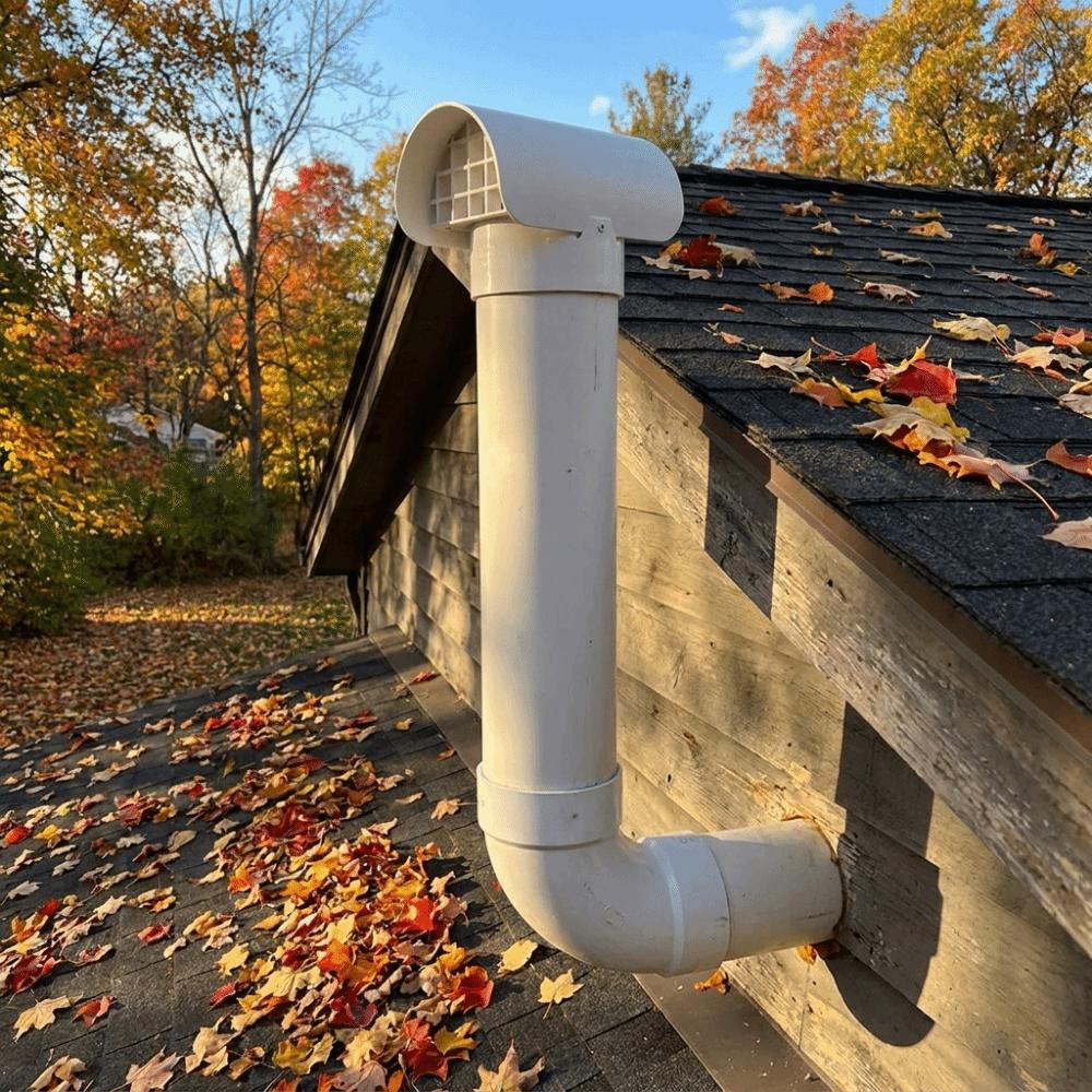 Schedule 40 PVC Radon Exhaust Vent Cover Weatherproof Vent Hood Air Exhaust Circulation