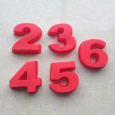 4-дюймовая мультяшная силиконовая форма для муссов, шифоновых тортов и десертов - арабские цифры