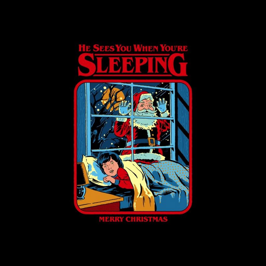 Steven Rhodes Unisex Adult He Sees You When YouÂ´re Sleeping T-Shirt