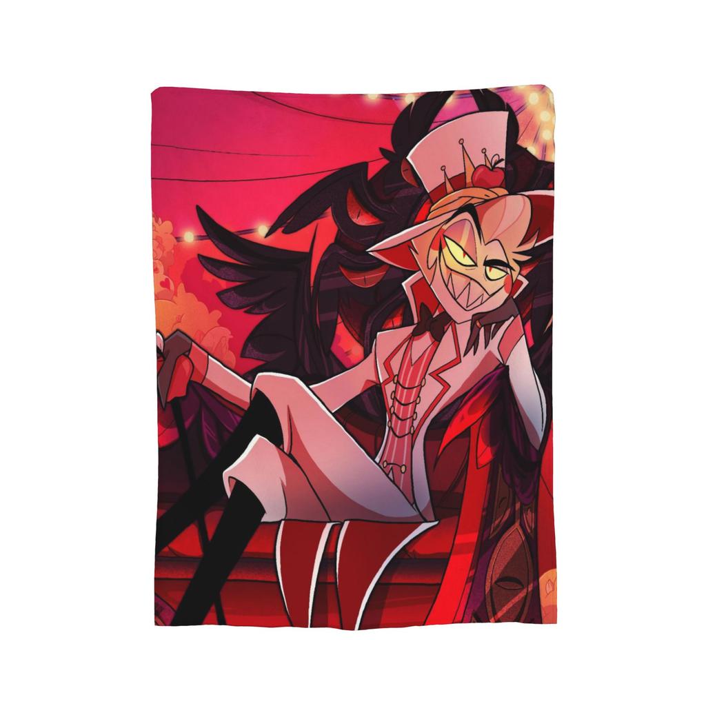 Cartoon Hazbins Hotels Vox Blanket Flannel Printed Multi-function Super Warm Throw Blanket for Bedding Car Rug Piece