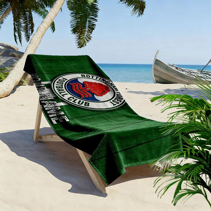Nottingham Forest FC Print Beach Towel, Large Soft Quick Dry Towel for Beach Camping Swimming