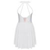 Kids Girls Rhinestone Figure Skating Ballet Lyrical Performance Dress Strappy Back Asymmetrical Hem Sleeveless Dance Dresses