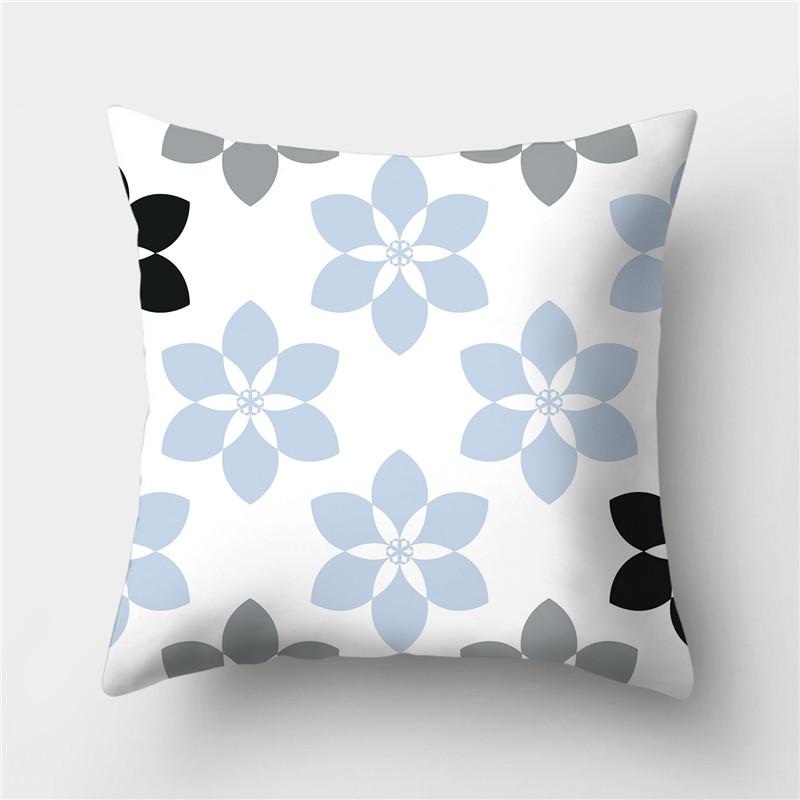 Grey Blue Pillowcase Geometric Cushion Cover Peach Skin Cushion Sofa Cushion Cushion Pillowcase Home Decor Pillowcase