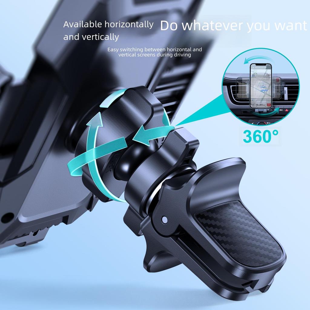 Автомобильный держатель для телефона на вентиляционную решетку и стекло - универсальный дизайн с присоской