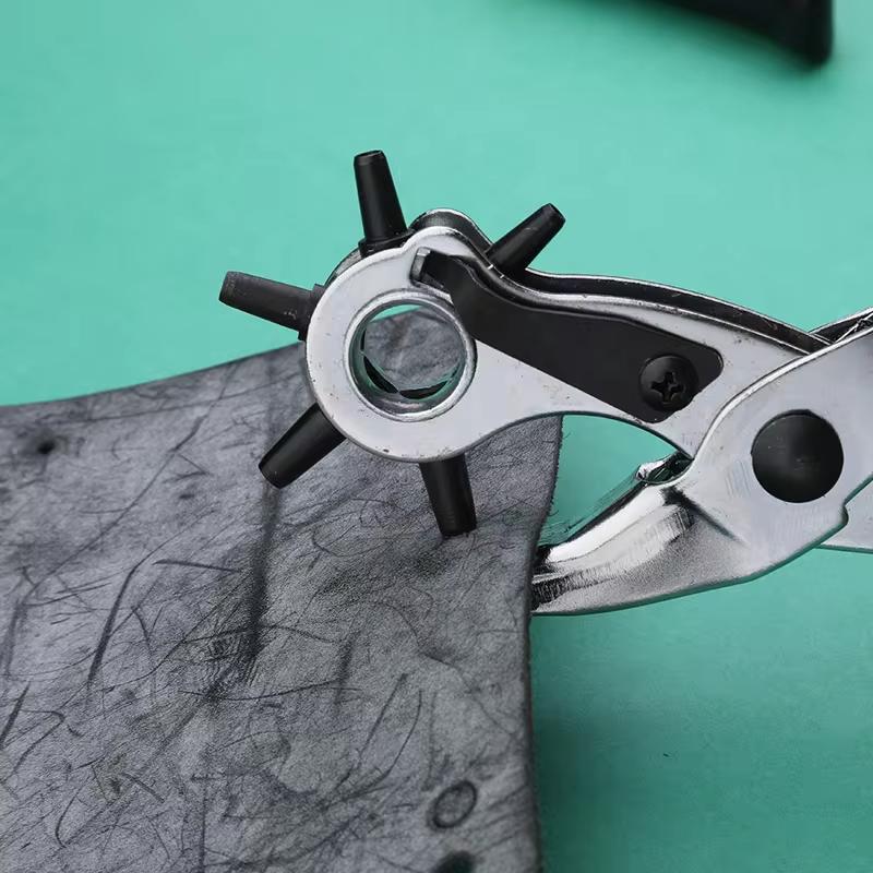 Fenrry 3 в 1 Дырокол для кожаного ремня + Плоскогубцы для люверсов + Набор инструментов для установки люверсов кнопок, круглые 2,5/3/3,5/4/4,5/5 мм