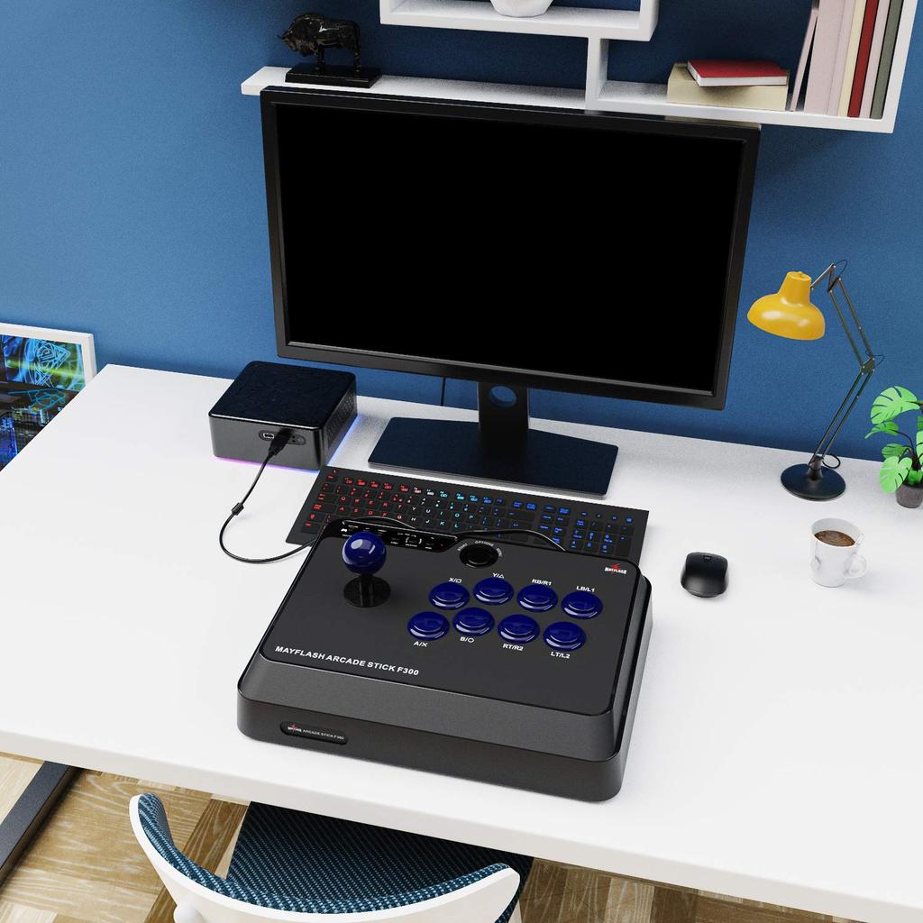 Джойстик Mayflash F300 Совместим с XBOX XBOX и Neogeo mini Японский PS4, PS3, ONE, 360, PC, Android, Switch, [Официальный продукт]