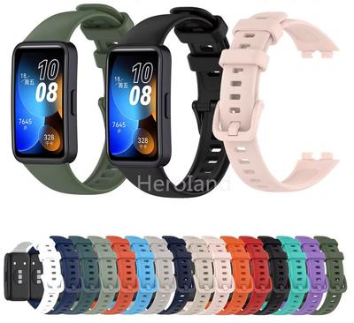 Модный мягкий силиконовый ремешок для часов для смарт-часов Huawei Band 8, браслет для Huawei Band 9 10, спортивный ремешок и ТПУ чехол