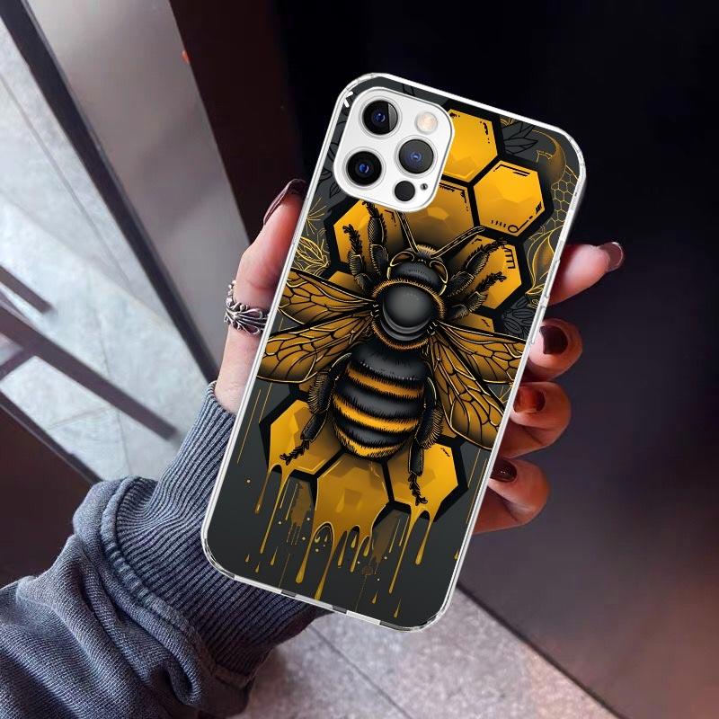 Чехол для телефона Пчеловодство Мед Животное Для iPhone 17 Air 11 13 Mini 14 15 Plus 16 12 Pro Max 16E SE 7 8 Рисунок Мягкая ТПУ Задняя Крышка
